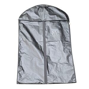 Saks Fifth Avenue Gray Plastic Garment Clothes Zip Fold Up Storage Bag